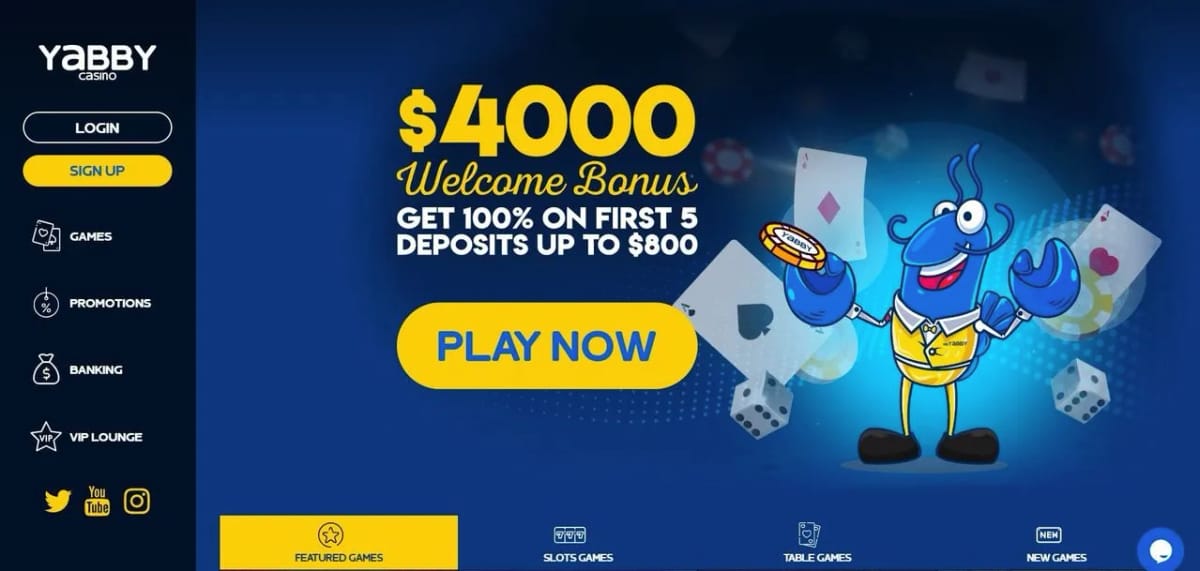 Yabby Casino Canada: recensione e bonus