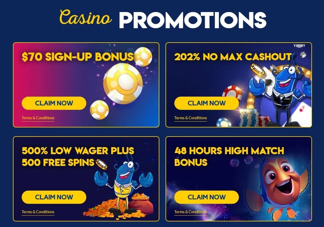 Bonus deposito Yabby Casino Italia